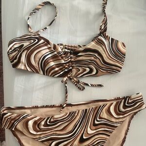 Brown Y2K bikini top
